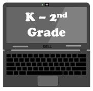 Computer Icon with the words k-2nd Grade on Screen 